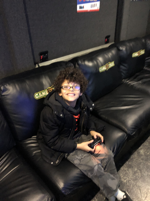Student at Game Truck. 